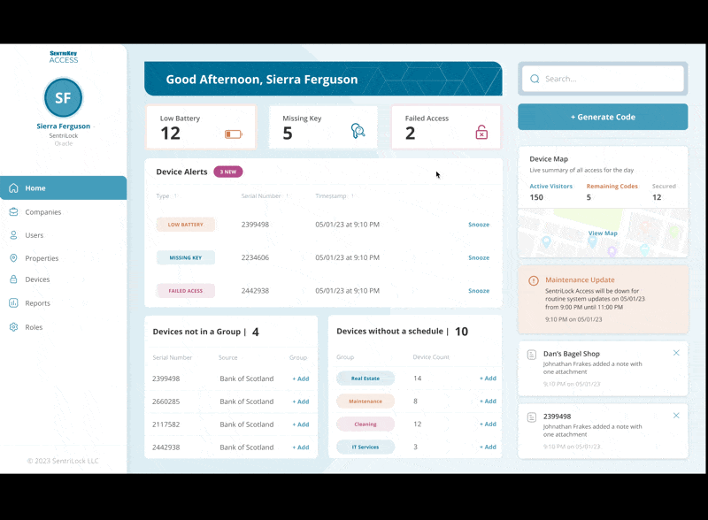 Dashboard Prototype Animation